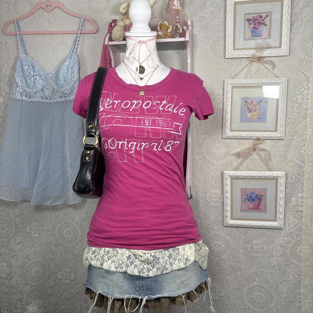 y2k fitted aeropostale baby‎ tee